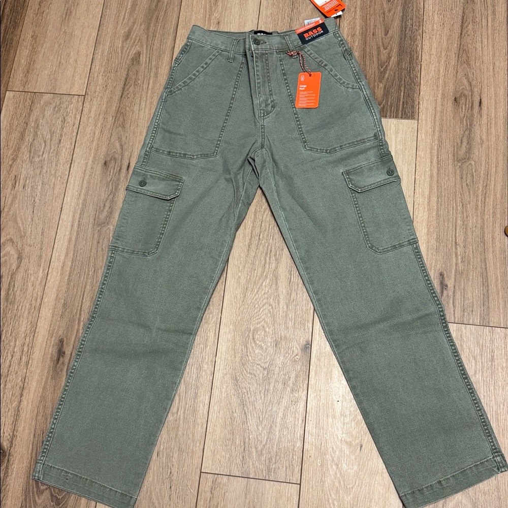 Bass outdoors NWT 2 durable Olive green Cargo high waist pants - Picture 2 of 10